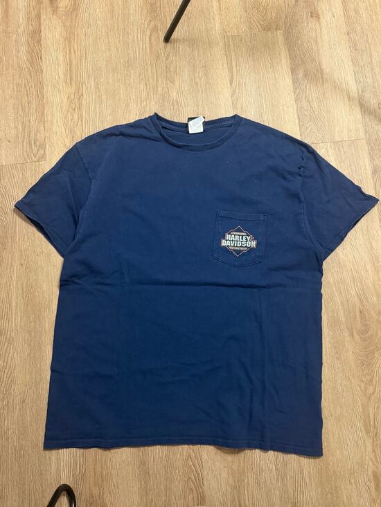 Harley Davidson Other - Harley Davidson Capitol Lansing MI Pocket T Shirt Mens XL Blue Motorcycle Biker
